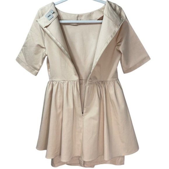 ASOS Women's Minimalist Short Sleeves Pleated Skater Dress with Under Skirt Size - Picture 4 of 8